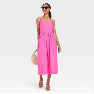NWT! Sleeveless Sundress - A New Day - hot pink - L